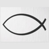 Symbool Christelijke vis (Ichthys) Tissuepapier (Voorkant)