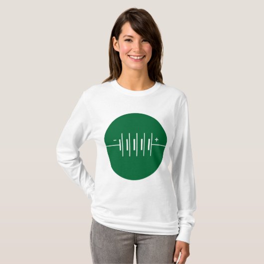 Symbool Circled Batterijen T-shirt (Voorkant volledig)