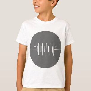 Symbool Circled Batterijen T-shirt