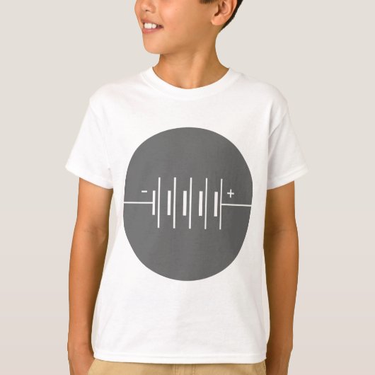 Symbool Circled Batterijen T-shirt (Voorkant)
