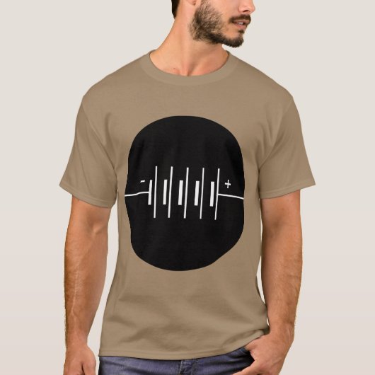 Symbool Circled Batterijen T-shirt (Voorkant)