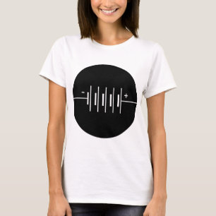 Symbool Circled Batterijen T-shirt