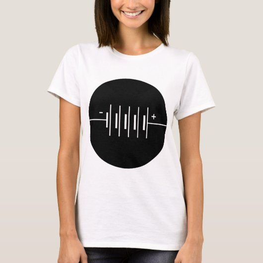 Symbool Circled Batterijen T-shirt (Voorkant)