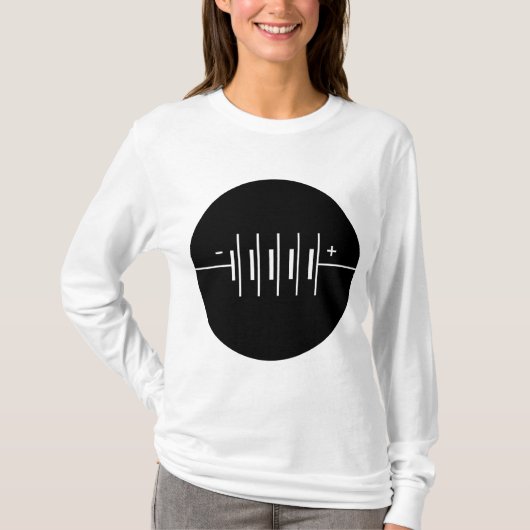 Symbool Circled Batterijen T-shirt (Voorkant)