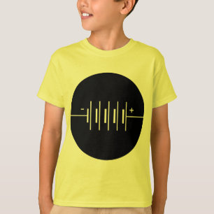 Symbool Circled Batterijen T-shirt