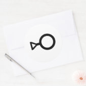 Symbool derde geslacht ronde sticker (Envelop)