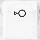 Symbool derde geslacht ronde sticker (Tas)