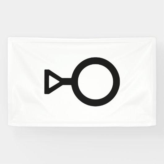 Symbool derde geslacht spandoek (Horizontaal)