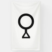 Symbool derde geslacht spandoek (Verticaal)