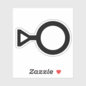 Symbool derde geslacht sticker (Vel)
