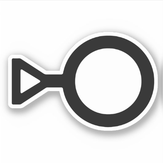 Symbool derde geslacht sticker (Voorkant)