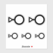Symbool derde geslacht sticker (Vel)