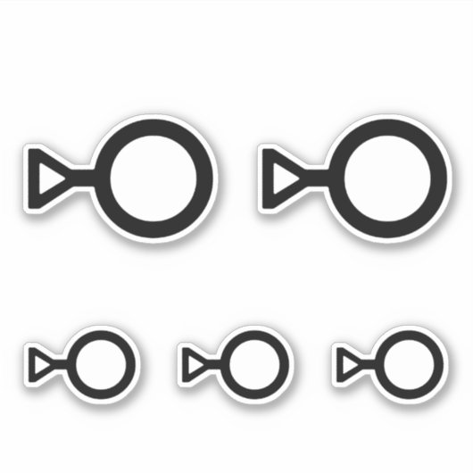 Symbool derde geslacht sticker (Voorkant)