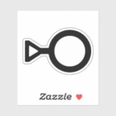Symbool derde geslacht sticker (Vel)