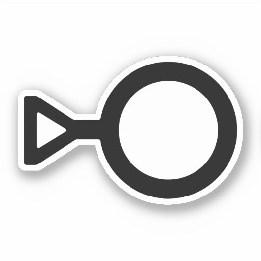 Symbool derde geslacht sticker (Voorkant)