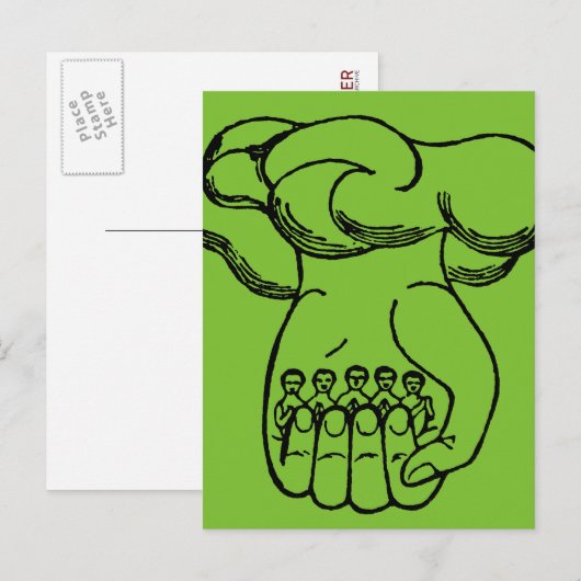 Symbool: Divine Hand Briefkaart (Voorkant / Achterkant)