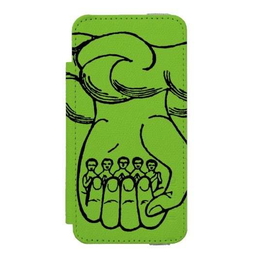 Symbool: Divine Hand Incipio iPhone Portemonnee Hoesje (Voorkant Agenda)