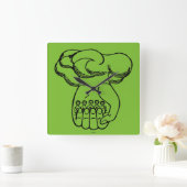 Symbool: Divine Hand Vierkante Klok (Huis)