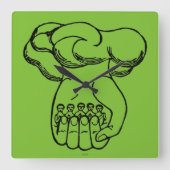 Symbool: Divine Hand Vierkante Klok (Voorkant)