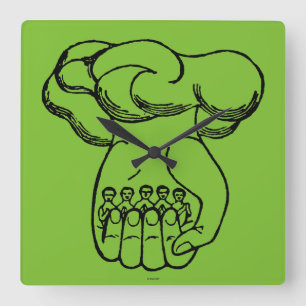 Symbool: Divine Hand Vierkante Klok