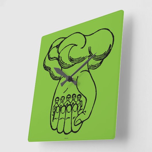 Symbool: Divine Hand Vierkante Klok (Hoek)