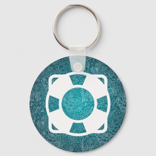 Symbool drijvende reddingsmiddelen sleutelhanger (Voorkant)