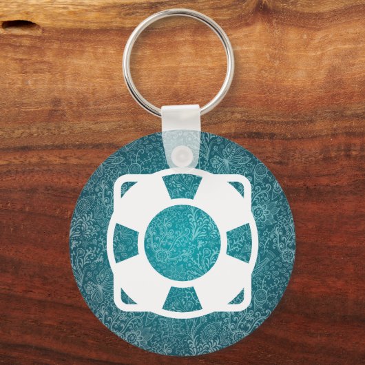 Symbool drijvende reddingsmiddelen sleutelhanger (Voorkant)