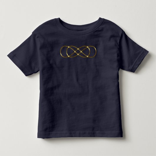 Symbool dubbel Infinity - Antiek Goud Kinder Shirts (Voorkant)