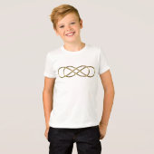 Symbool dubbel Infinity - Antiek Goud T-shirt (Voorkant volledig)