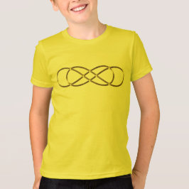 Symbool dubbel Infinity - Antiek Goud T-shirt