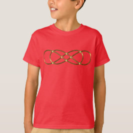 Symbool dubbel Infinity - Antiek Goud T-shirt