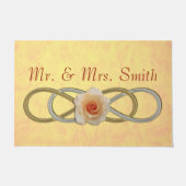 Symbool Dubbele finaliteit - Roos gouden zilver Deurmat (Voorkant)