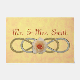 Symbool Dubbele finaliteit - Roos gouden zilver Deurmat