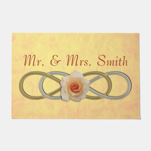 Symbool Dubbele finaliteit - Roos gouden zilver Deurmat (Voorkant)