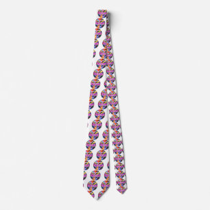 Symbool dubbele finiteit Harde kleurige schijn Stropdas