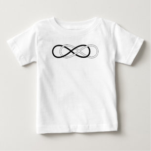 Symbool dubbele infiniteit - zwart en wit