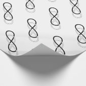 Symbool dubbele infiniteit - zwart en wit cadeaupapier (Hoek)