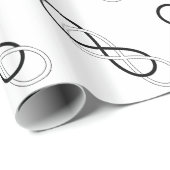 Symbool dubbele infiniteit - zwart en wit cadeaupapier (Rol Hoek)