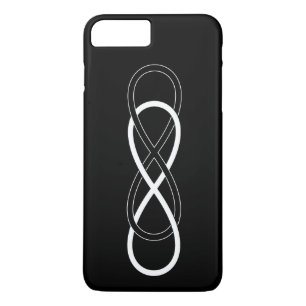 Symbool dubbele infiniteit - zwart en wit 	iPhone 8/7 plus hoesje