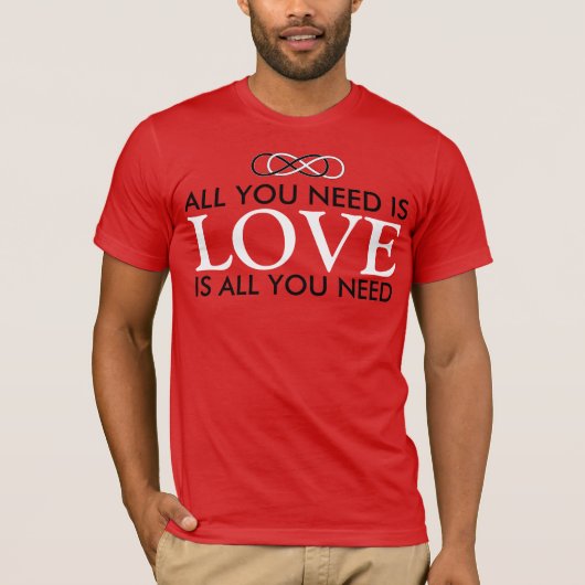 Symbool dubbele infiniteit - zwart en wit t-shirt (Voorkant)