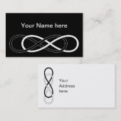 Symbool dubbele infiniteit - zwart en wit visitekaartje (Voorkant / Achterkant)