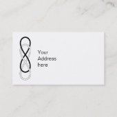 Symbool dubbele infiniteit - zwart en wit visitekaartje (Achterkant)