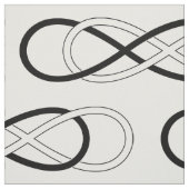 Symbool dubbele infiniteit - zwart-wit + backgr. stof (Swatch)