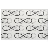 Symbool dubbele infiniteit - zwart-wit + backgr. stof (Fat Quarter)