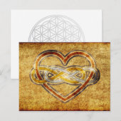 Symbool dubbele infinity hartje BiColor Briefkaart (Voorkant / Achterkant)