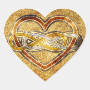Symbool dubbele infinity hartje BiColor Hart Sticker