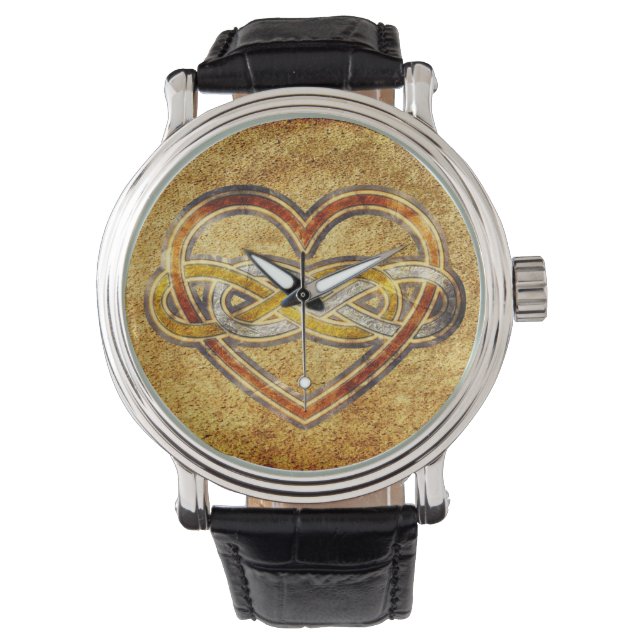 Symbool dubbele infinity hartje BiColor Horloge (Voorkant)