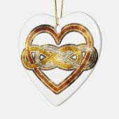 Symbool dubbele infinity hartje BiColor Keramisch Ornament (Links)