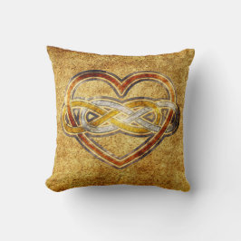 Symbool dubbele infinity hartje BiColor Kussen