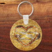 Symbool dubbele infinity hartje BiColor Sleutelhanger (Voorkant)